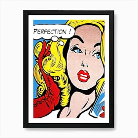 Pop Art Blondie Girl Making A Selfie Art Print