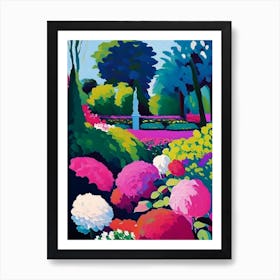 Parks And Public Gardens With Peonies Colourful Painting Art Print