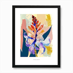 Colourful Flower Illustration Poster Hyacinth 1 Art Print