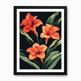 Orange Lilies Art Print