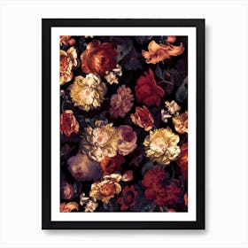 Dutch Baroque Midnight Garden Art Print