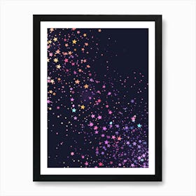 Stars On A Black Background Art Print