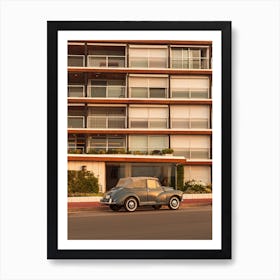 Golden Hour Vintage Car Style Art Print