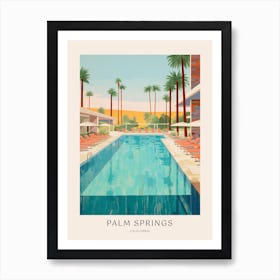 Palm Springs California Midcentury Modern Pool Poster Art Print