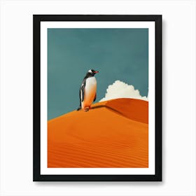 Penguin In The Desert Art Print