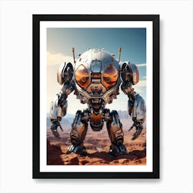 Robot In The Desert 2 Art Print