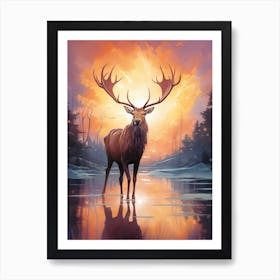 Deer In The Woods 3 Art Print