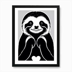 I Love Sloths Art Print