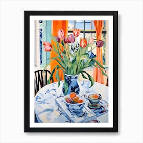 Tulips in a Vase Still life Modern art Art Print