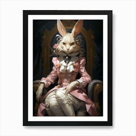 Rabbit In A Throne 1 Art Print
