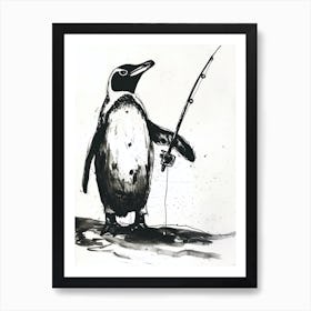 King Penguin Fishing 2 Art Print