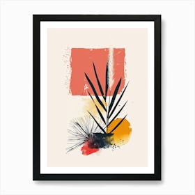 Abstract Rays Of Jetstream Cadence Mid Century Style Art Print