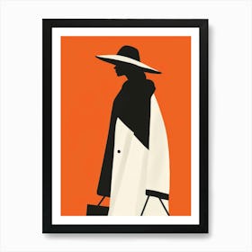 Woman In Hat 2 Art Print