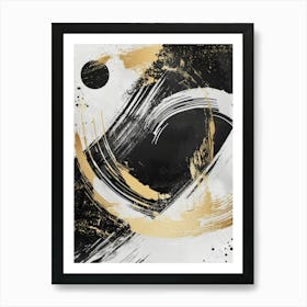 Abstract Black And Gold Canvas Print 18 Art Print