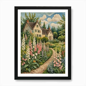 Country Garden In Bloom Art Print