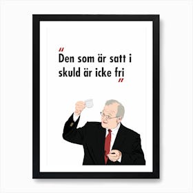 Göran Persson Socialdemokraterna Swedish Politics 1 Art Print