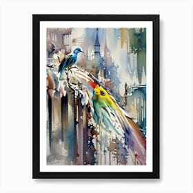 Abstract bird Art Print