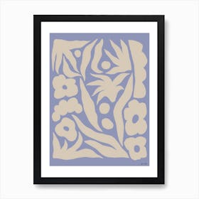 Organic Shapes And Flowers Art Print