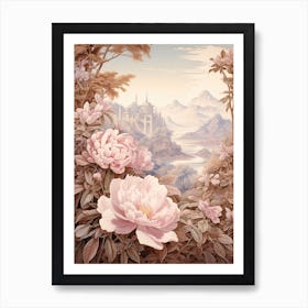 Camellia Flower Victorian Style 2 Art Print