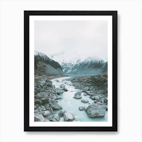 Blue Winter Creek Art Print