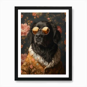 Black Labrador Wearing Sunglasses Poster