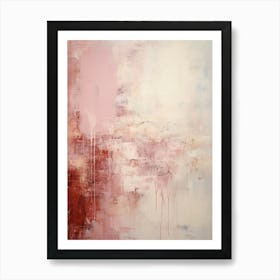 Pink And Blue Abstract Raw Painting 2 Art Print