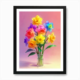 Daffodils In A Vase Art Print