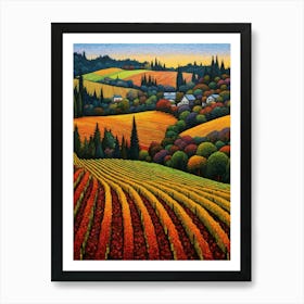 Woodinville Wine Country Fauvism 13 Art Print