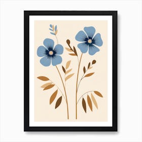 Blue Flowers 23 Art Print