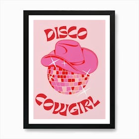 Disco Cowgirl Art Print