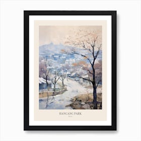 Winter City Park Poster Hangang Park Seoul 4 Art Print