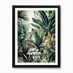 Tropical Jungle nature forest botany 1 Art Print