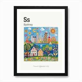 Kids Travel Alphabet  Sydney 2 Art Print