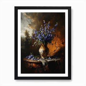 Baroque Floral Still Life Bluebell 1 Art Print