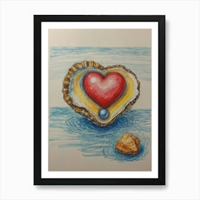 Heart In Shell Art Print