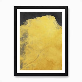 Minimal Landscape Black And Yellow 01 Art Print