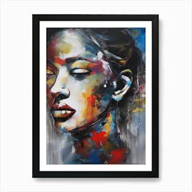 Woman'S Face 10 Art Print