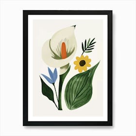 Painted Florals Calla Lily 1 Art Print