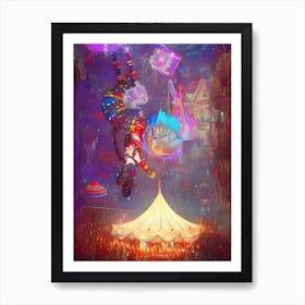 Colorful Circus Carnival 03 Art Print