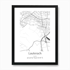 Lauterach,Austria Minimalist Map Poster