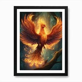 Fantasy Phoenix Bird Lover Art Print