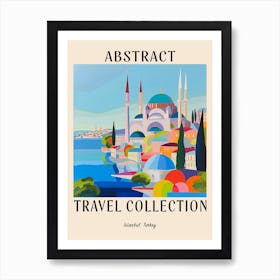 Abstract Travel Collection Poster Istanbul Turkey 7 Art Print