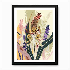 Colourful Flower Illustration Prairie Clover 1 Art Print