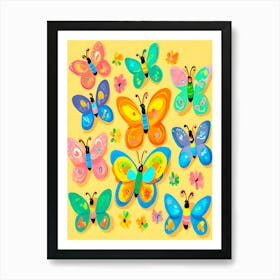 Colorful Butterflies Art Print