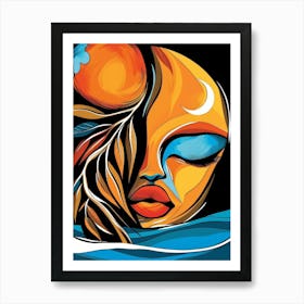 Sun And The Moon 2 Art Print