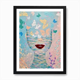 Butterfly Woman Dream Art Print