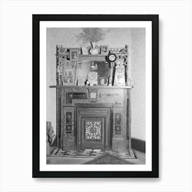 Fireplace And Mantel In A Mount Vernon, Indiana, Home By Russell Lee Art Print