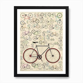 Fixie Bicycles Art Print