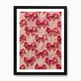 Cherry Bows Collection 4 Pattern Art Print