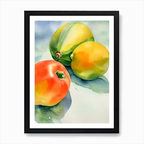 Jackfruit Italian Watercolour fruit Art Print